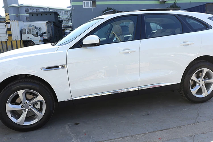 Для Jaguar F-Pace Fpace- автомобильные аксессуары лак алюминиевый сплав Боковая дверь корпус молдинг защитная пластина отделка