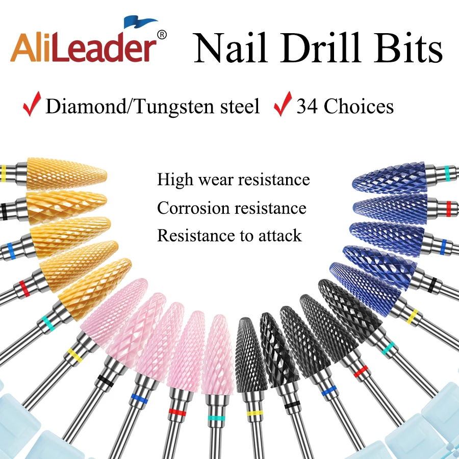 

Alileader Hot Sell Diamond Nail Drill Bit Electric Manicure Machine Drill Accessories Electric Nail Files Manicure Nail Art Tool