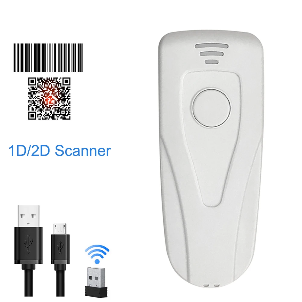 1D 2D QR сканер штрих-кода портативный мини Bluetooth 4 0 считыватель работает с