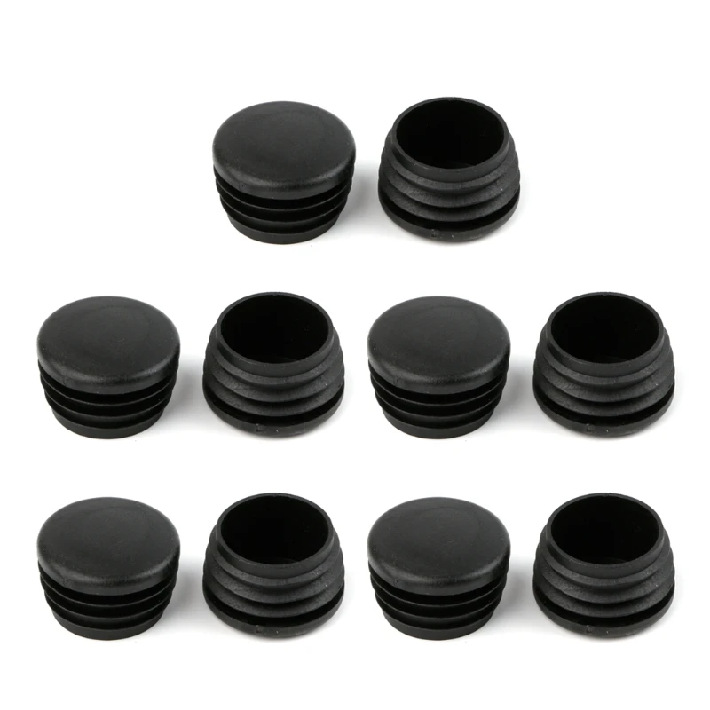 10 шт. черные пластиковые ножки для мебели заглушка для круглых труб G8TB