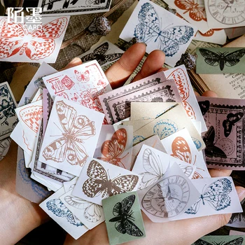

100pcs Retro Seal Style Memo Pad Creative Diary DIY Decoration Note Package School Supplies Stationery Non-sticky