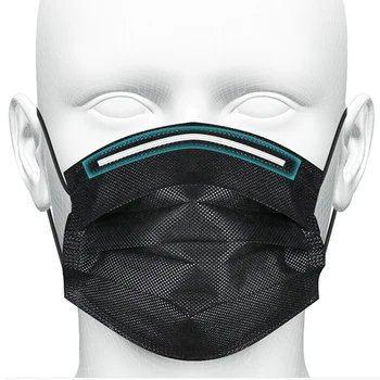 

Disposable Mask Anti-pollution Mask Black Adult Unisex Protective Fabric Dust Mask Single Individually Packed