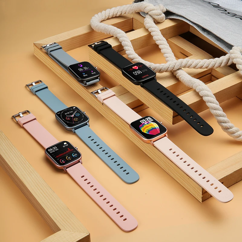 Skup Pełnoekranowy dotykowy pasek do smarwatcha P8 mężczyźni kobiety Sport więcej zegarek twarz pulsometr pomiar podczas snu IP67 Smartwatch