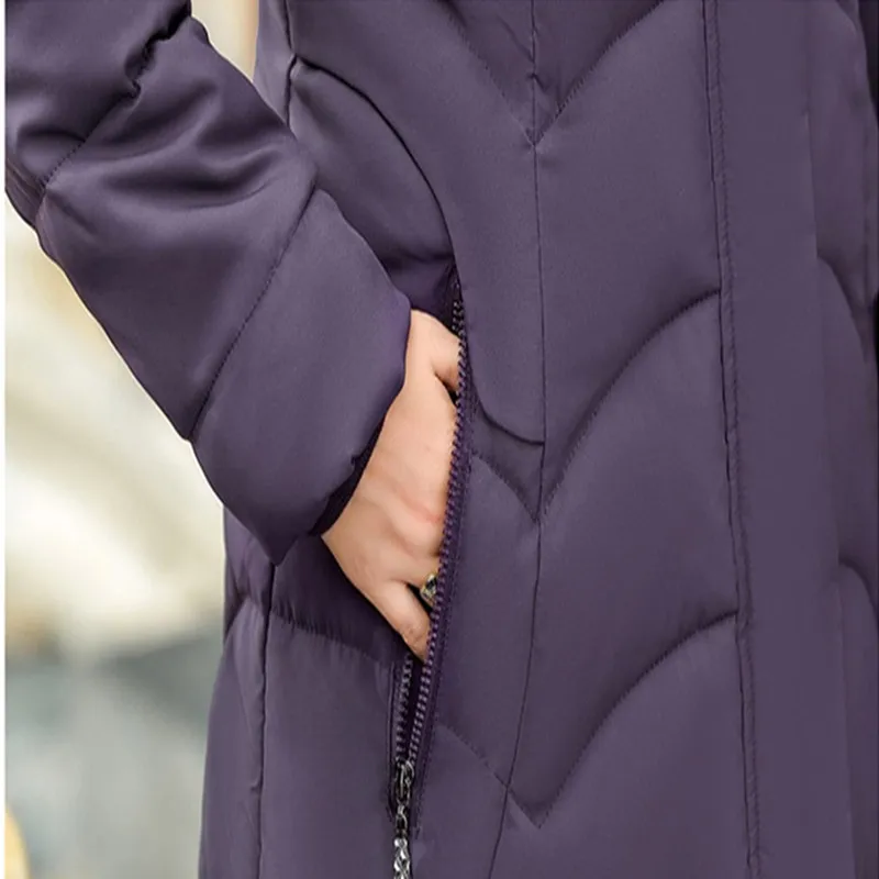 Новинка 8XL, осенне-зимние женские пальто размера плюс, модные, Vestidos, с капюшоном, с воротником, тонкие, одноцветные, длинные, стильные, хлопковые пальто для женщин, Большая куртка