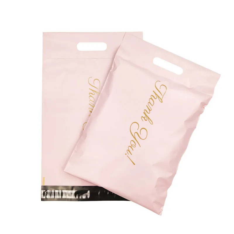 Poly Envelope Tote-Bag Mailing-Bags Pink Waterproof Thick 50pcs Self-Seal-Adhesive 10--13inch