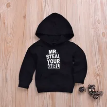 Толстовка для дети младенец Начинающий ходить Малыш для маленьких мальчиков и девочек с буквенным принтом длинный рукав с капюшоном пуловер Толстовка наряды marie aristocats