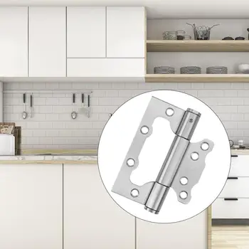 

2pcs Stainless Steel Furniture Cabinet Hinges Support Damper Buffer Door Hinges Thicken Sheet Panel Good Load-bearing