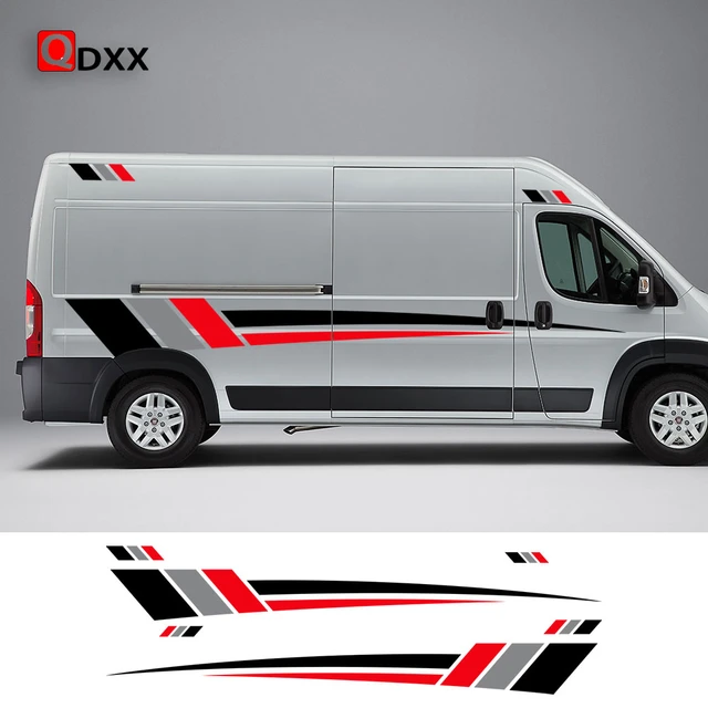 6 pz lotto adesivi carrozzeria Camper strisce decalcomanie grafiche per  Peugeot Boxer Citroen Jumper Fiat Ducato Camper Van accessori - AliExpress