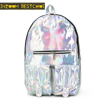 

2018 New Laser Multifunctional Travel Bag College Backpack Male and Female Student Schoolbag Mochila Mujer Sac A Dos