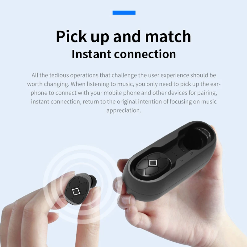 TWS наушники в ухо, беспроводные наушники, Bluetooth наушники с микрофоном, Hands Free 5,0, наушники для телефона IPhone