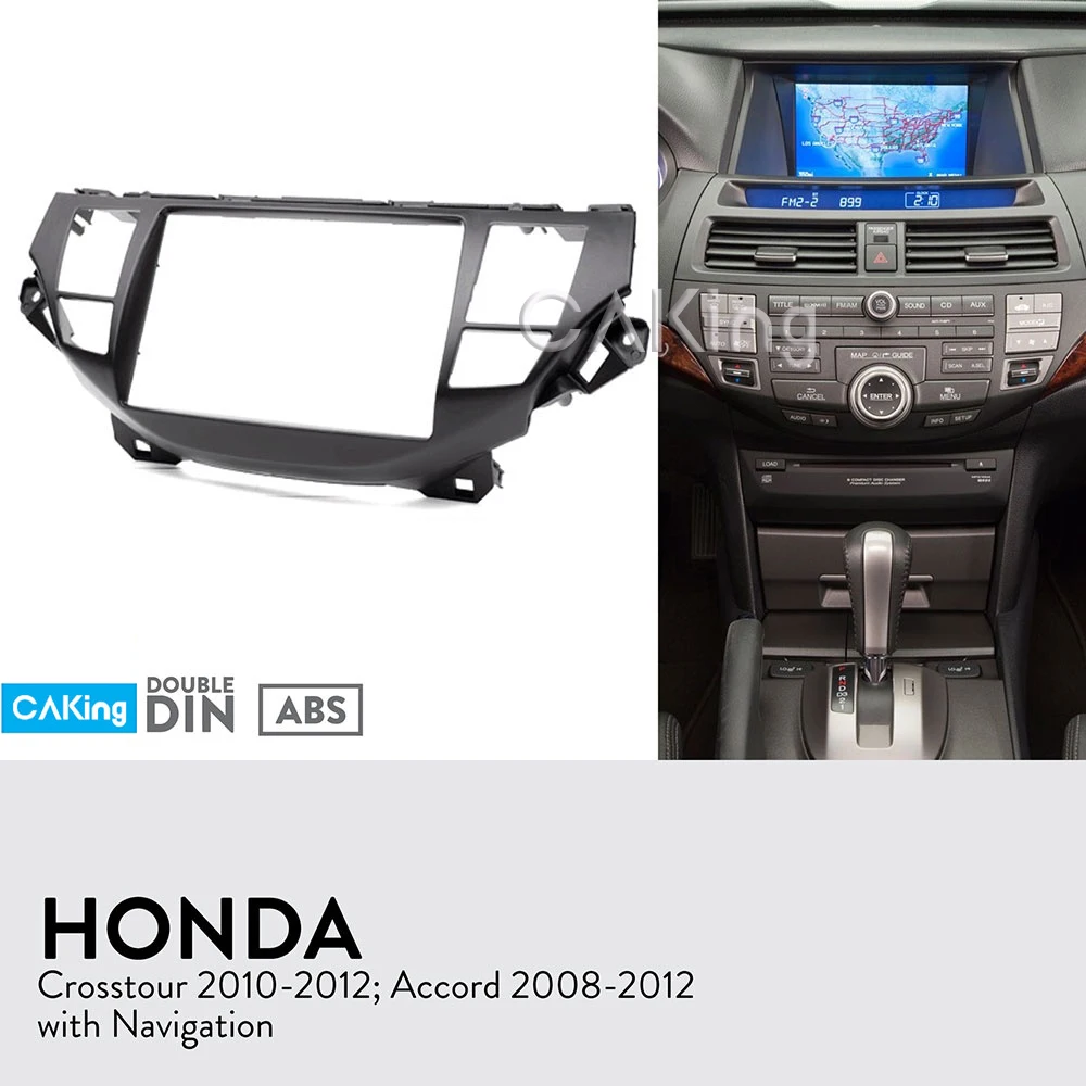Двойная Din Автомобильная фасция Радио панель для Honda Accord 2008 2012 Crosstour 2010 Dash Kit Facia