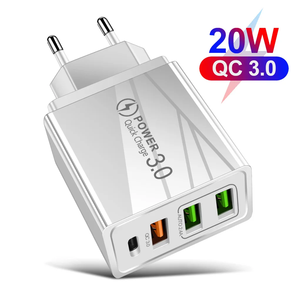 3 отдельно Кол-во Быстрая зарядка USB c PD 20 Вт Quick Charge 4 0 зарядное устройство
