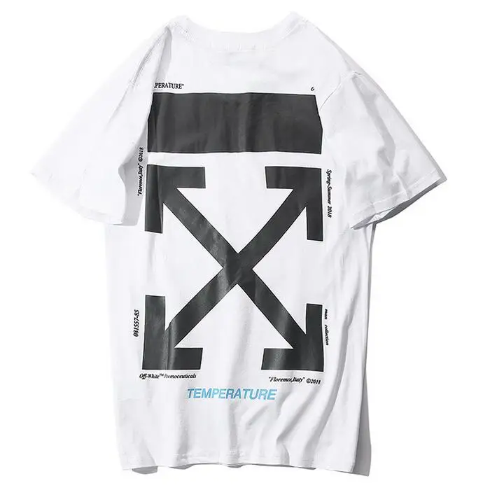 Европейские и американские модели 19SS Off-White OW Mona Lisa для мужчин и женщин, для влюбленных пар, Модная хлопковая футболка с круглым вырезом и коротким рукавом