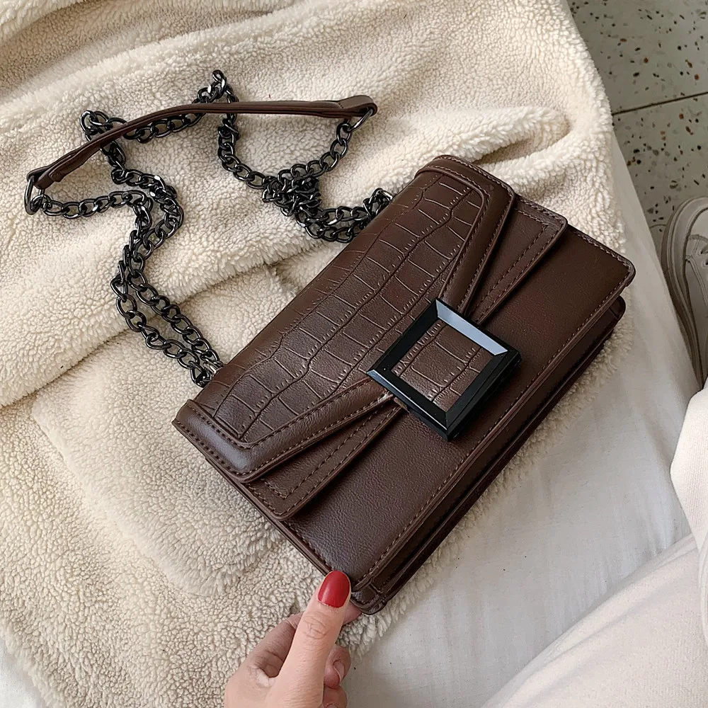 

2020 Fashion Crocodile Shoulder Crossbody Bags for Women Handbag Vintage Messenger Bag Ladies Clutch Casual Totes Female Purse