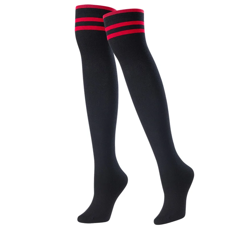 TTYGJ A Pair Golf Socks Women's Knee-high Socks Warm Breathable Three Bars Hundred Match Casual Long Sports Cotton Socks