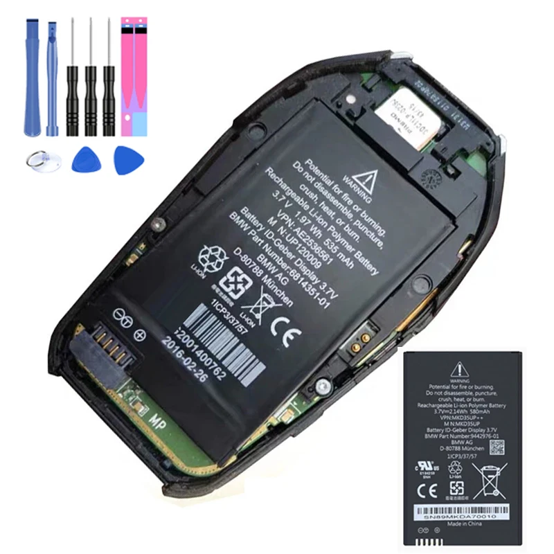 580mah Battery For Bmw 5/6/7/x3 X5 X6 For Bmw Mkd35up Remote Key