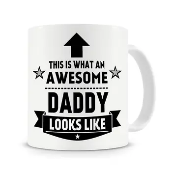 

This Is What An Awesome Daddy Mug, Funny Coffee Mug Cup with Stirring Spoon Gift for Dad, Daddy Gifts