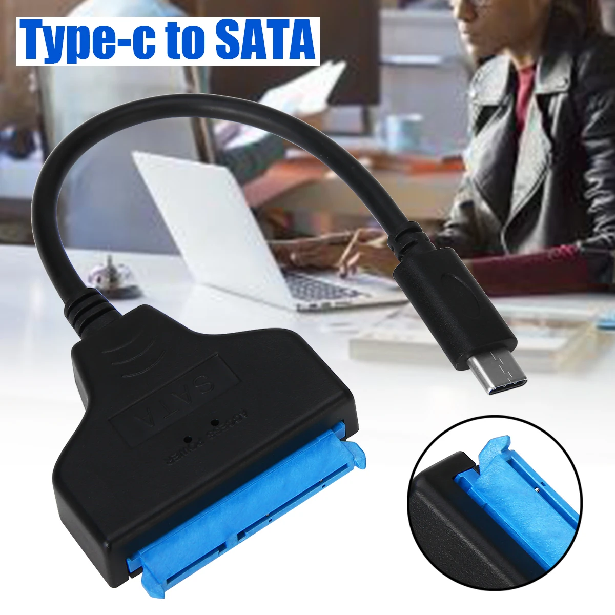 

USB 3.1 SATA 3 Cable Sata to Type C Adapter Up to 6 Gbps Support 2.5 Inches External SSD HDD Hard Drive 22 Pin Sata III Cable
