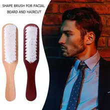Портативная деревянная ручка Мужская кисть для бритья лицо, Борода Усы Массажная расческа парикмахерская для укладки волос Расческа для бороды