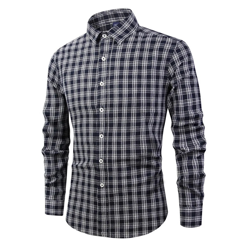 Camisa Masculina мужская рубашка с длинными рукавами и пуговицами, полиэстер, отложной воротник, Повседневная Блузка, рубашки 19Aug23 P30