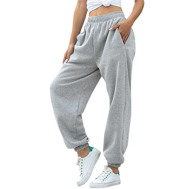 Women's Casual Cinch High Waist Sport Running Jogging Harem Pants Sweatpants Jogger Pants Baggy Trousers Cotton Plush