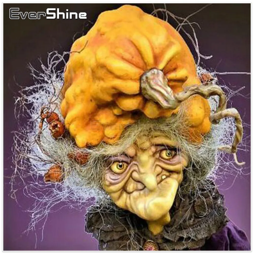 EverShine New DIY 5D Diamond Embroidery Halloween Pictures Mosaic Rhinestone Painting Cartoon Holiday Gift | Дом и сад