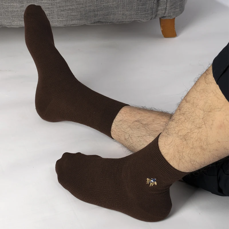 PIERPOLO, мужские носки, высокое качество, в полоску, одноцветные, деловые, повседневные, дышащие, дезодорирующие, хлопковые носки, мужские, под платье, подарок
