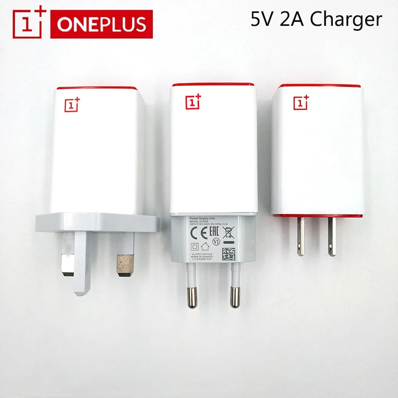 

Original OnePlus 6T US EU Travel Wall Charger 5V 2A Power Adapter For OnePlus 1 2 X 3 3T 5 5T 5G 6 7 7 Pro For Redmi Note 7 Pro