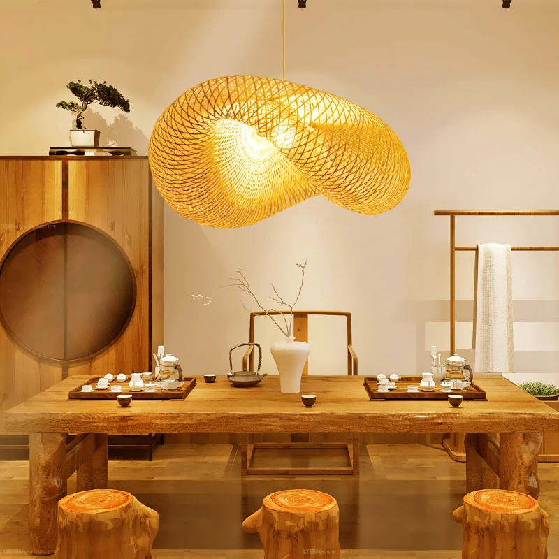 

Nordic Creative Living Room Bamboo LED Pendant Lights Lighting for Diningroom Hotel Restaurant Light Kitchen Home Hanging Lamp