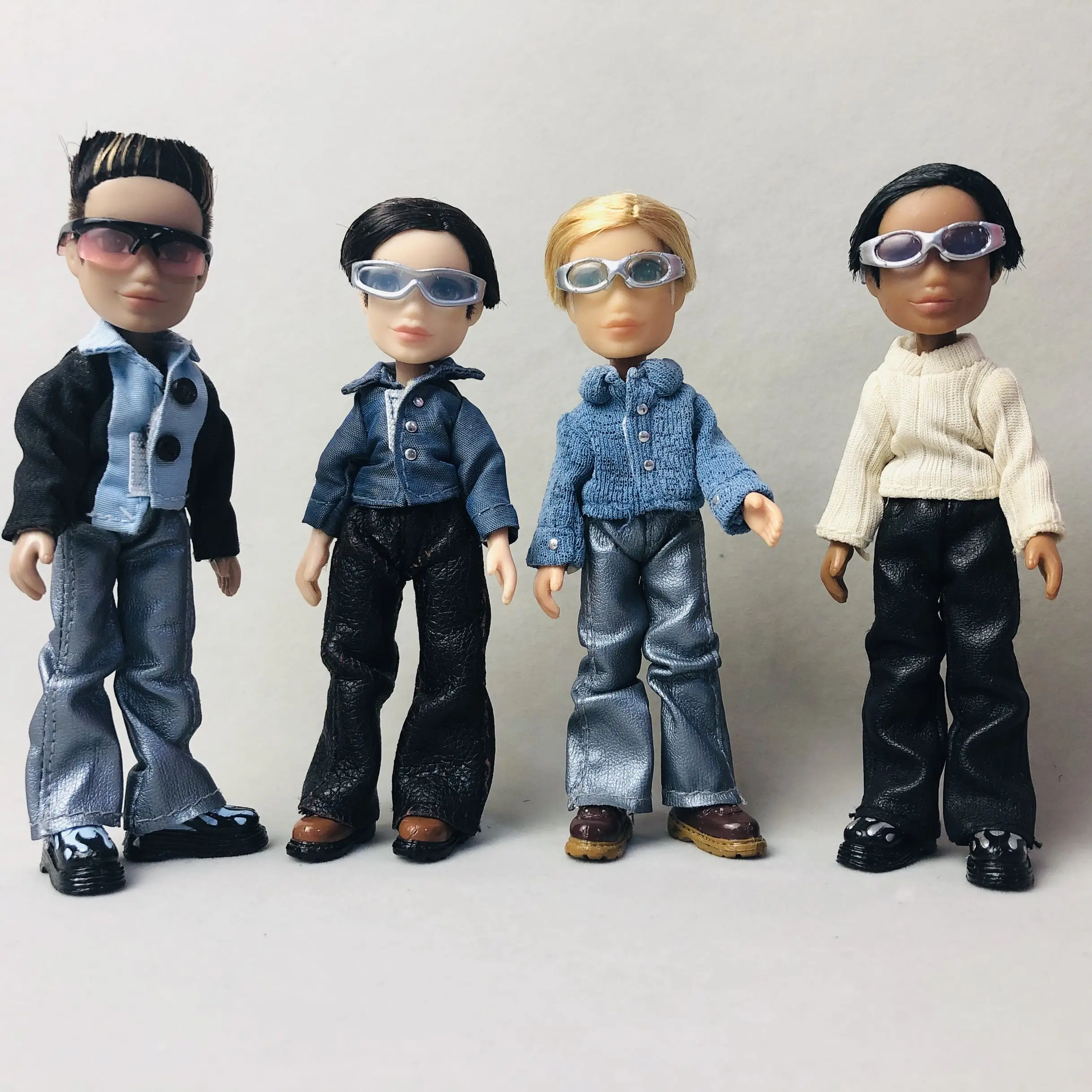 4 Pieces Original Mini 12cm Male Doll With Clothes Glasses Boy Handsome Small Cute Boyfriend Dolls