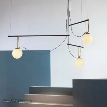 

Nordic design Pendant Lights Minimalist glass ball Pendant Lamp dining room kitchen Hanging Lamps Modern Industrial home decor