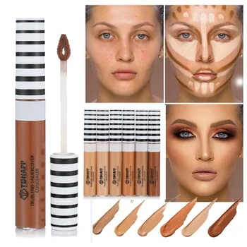 

Face Full Cover 6 Colors Liquid Concealer Makeup 6ml Eye Dark Circles Cream Face Corrector Waterproof Make Up Base Cosmetics