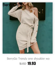 BerryGo трикотажное сексуальное облегающее платье с круглым вырезом, элегантное короткое зимнее платье на пуговицах с длинным рукавом, теплое облегающее мини-платье-свитер для женщин