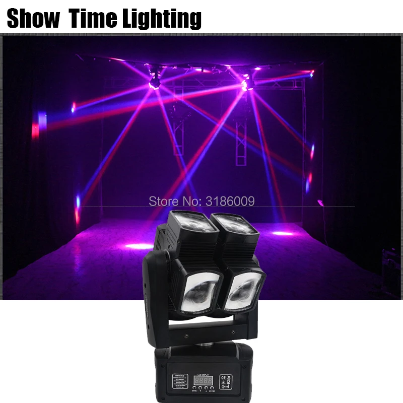 

Unlimited Rotate 8X 10W RGBW 4IN1 Dj Led Cross Moving Head Light Good Use For Party KTV Bar show home entertainment dance