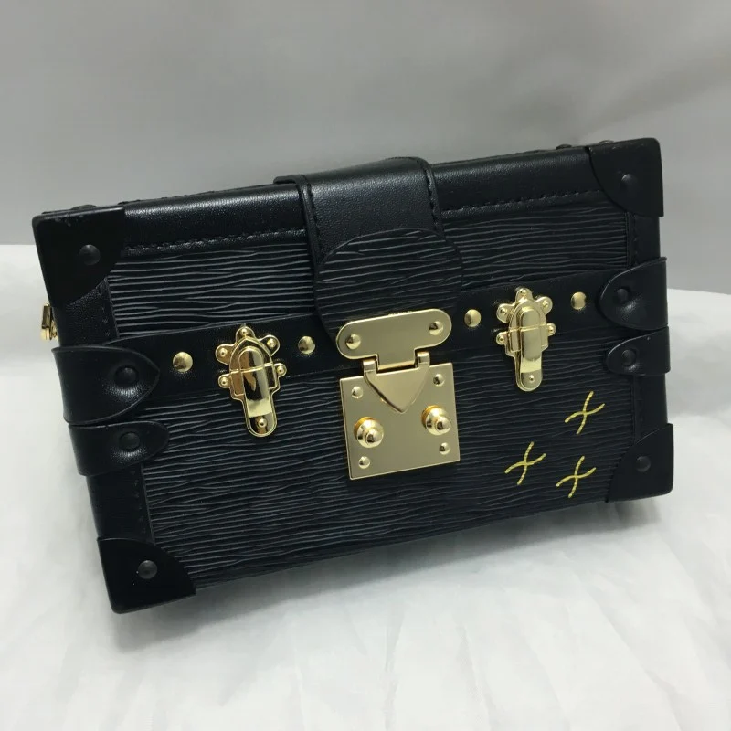 

2019 Time-limited Flap Pu Sequined Pocket Single Cell Phone Zipper Shoulder Bags New Package Bag Color Small Retro Xiekua Box