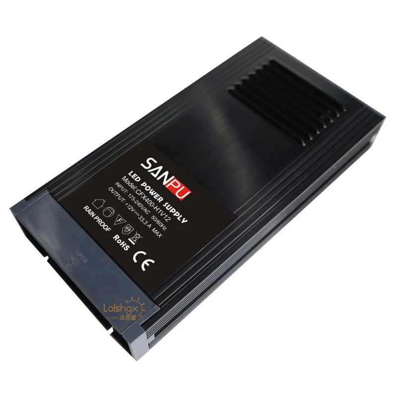 

SANPU LED Power Supply 12VDC 400W 30A AC to DC 12V Lighting Transformer 12 Volt LED Driver Rainproof Outdoor Use Garden 360W