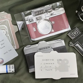 

LoveFrom 1pcs/lot Sticky Notes Retro Camera Handbook Material Can Tear The Message Bar DIY Scrapbooking
