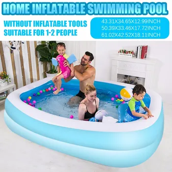 

Rectangular Inflatable Swimming Pool Thicken PVC Paddling Pool Bathing Tub Outdoor Summer Swimming Pool For Kids#s