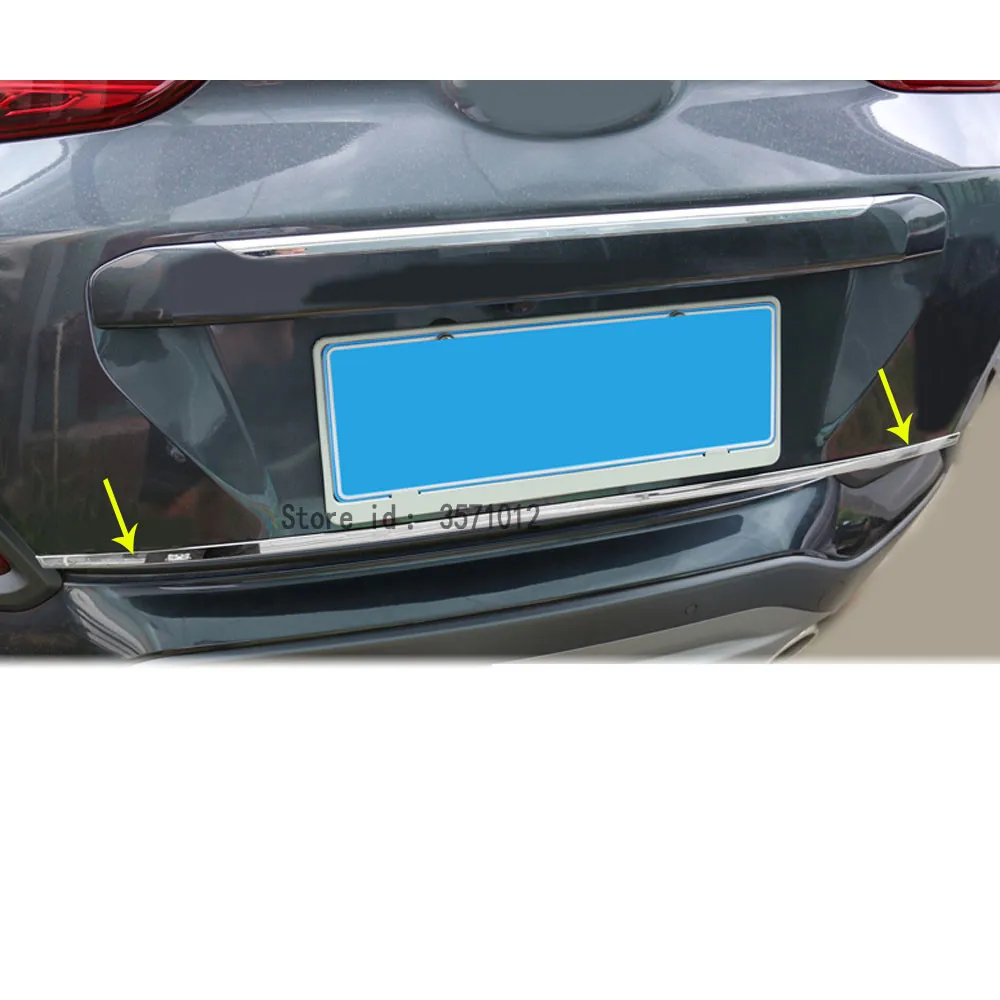 

Car Sticker Styling Rear Door License Tailgate Bumper Frame Plate Trim Trunk 1pcs For Hyundai Kona Encino Kauai 2017 2018 2019