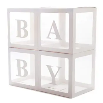 

DIY Transparent Box Latex Balloon BABY LOVE Block for Baby Shower Wedding Decor