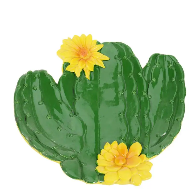 

Resin Dried Fruit Plate Simulation Plants Nut Dish Decorative Jewelry Tray (Green Cactus)
