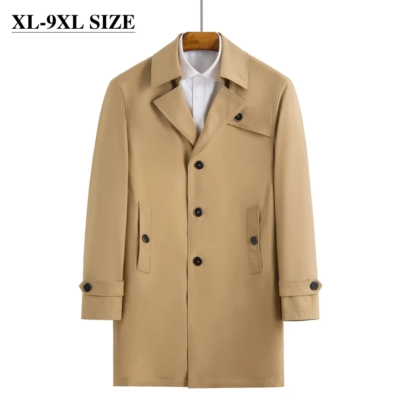 

6XL 7XL 8XL 9XL large size Men's oversized coat Men's autumn business casual loose style Brand clothing