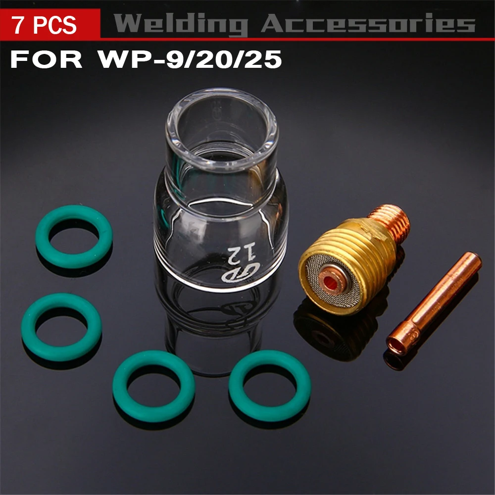 Welding Torch 7Pcs #12 Glass Cup Kit for Wp-9/20/25