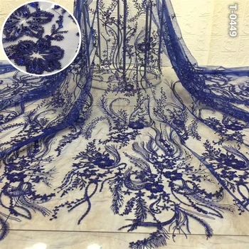 

Navry Blue African Seuqins Lace Fabric 2020 Embroidered French Nigerian Lace Fabric High Quality Lace For Party