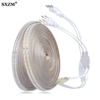 

SMD 3014 AC220V LED Strip 120LED/M Outdoor Waterproof Super Bright as 5050 LED Strip 220V 3014 LED stripe Light For Kitchen Deco
