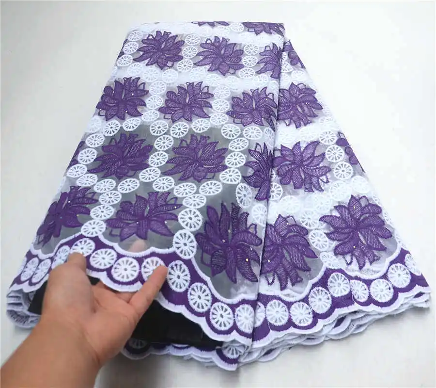 

African Lace Fabrics 2019 High Quality Lace Nigerian Tulle Lace Fabric Bride Milk Silk French Net Lace Fabric PSA812-5