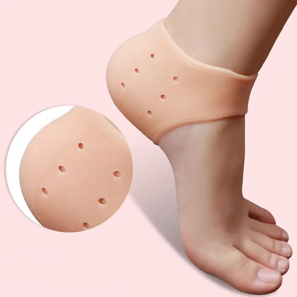 2Pcs/Pair Anti Cracking Anti-slip Moisturizing Silicone Feet Protector Heel Socks Foot Care Protective Sleeve Health Care Tools