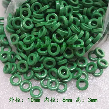 

Magnetic Ring Sprayed Green Ferrite 10*6*3 Anti-interference Core Sensing Filter Threading Winding Magnetic Ring