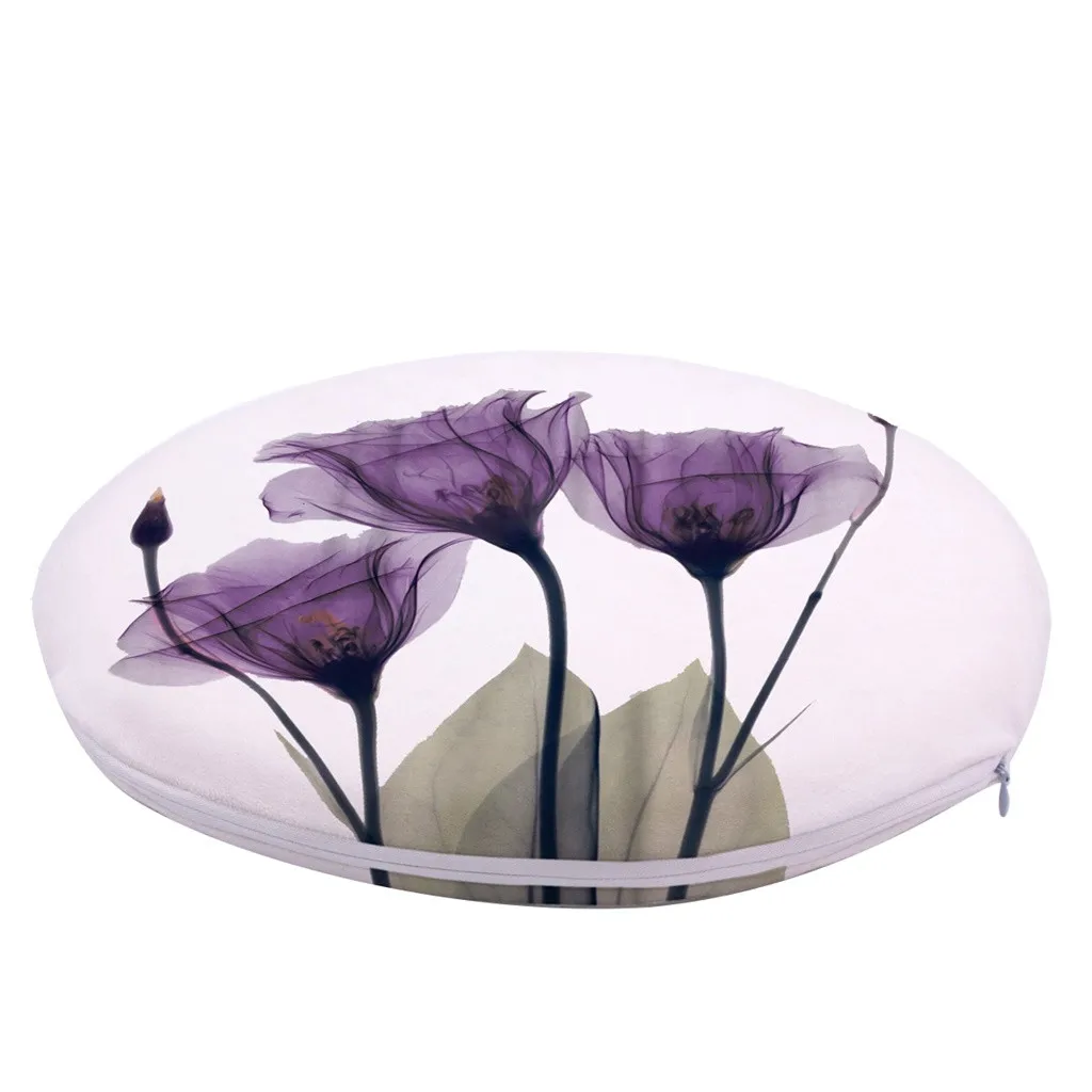 Круглая полиэфирная мягкая подушка для стула гелевая Подушка с эффектом памяти подушка для сиденья для путешествий и дома, для спальни, дышащая подушка для сиденья#45