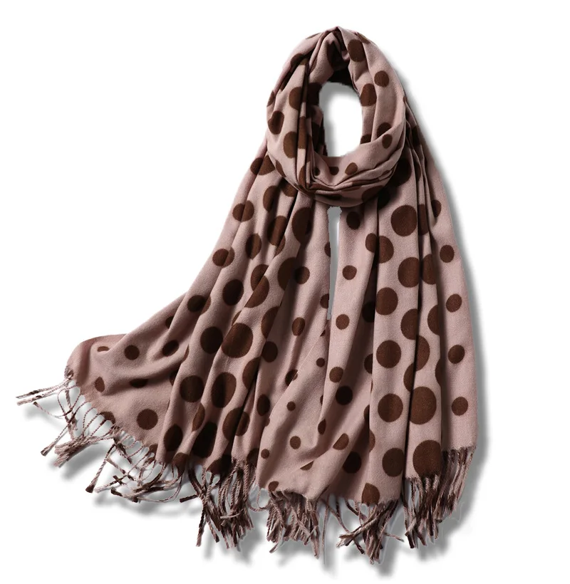

Winter Scarf For Women Fashion Dot Female Knick Cashmere Scarves Ladies Pashmina Warm Bandana Shawls and Wraps
